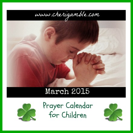 March 2015 Prayer Calendar for Children