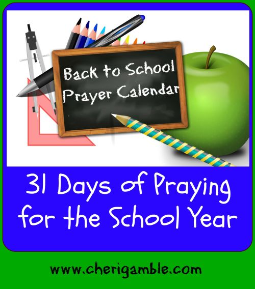 Back to School Prayer Calendar