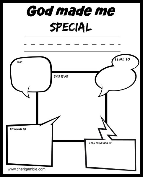 God Made Me Special: Printables for Young Children – Cheri Gamble