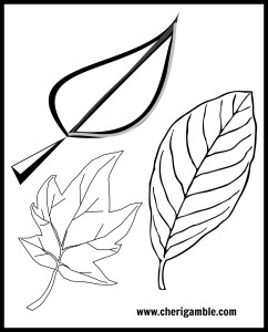 thankful leaf template
