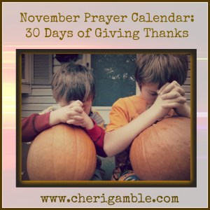 November Prayer Calendar
